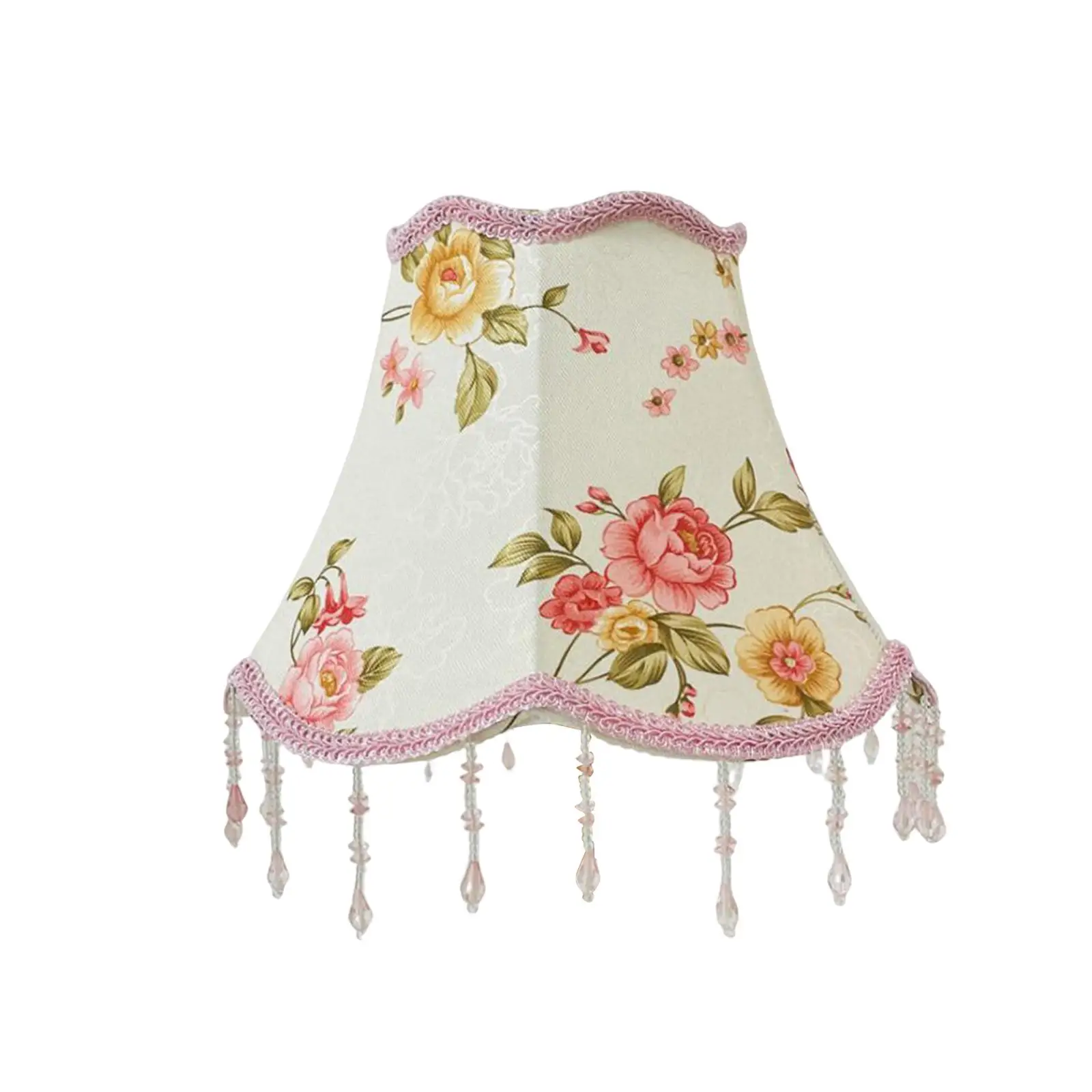 

Cloth Lamp Shade E27 Retro Style for Table Lamp Fabric Lampshade Tassel Lamp Cover for Home Living Room Decoration