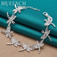 blueench 925 sterling silver dragonfly charm bracelet for women wedding engagement fashion jewelry