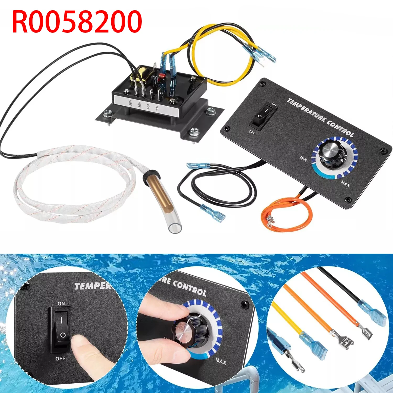 TM R0058200 Teledyne Laars контроль температуры для бассейнов замена 47-295-1652 LAR-151-2555