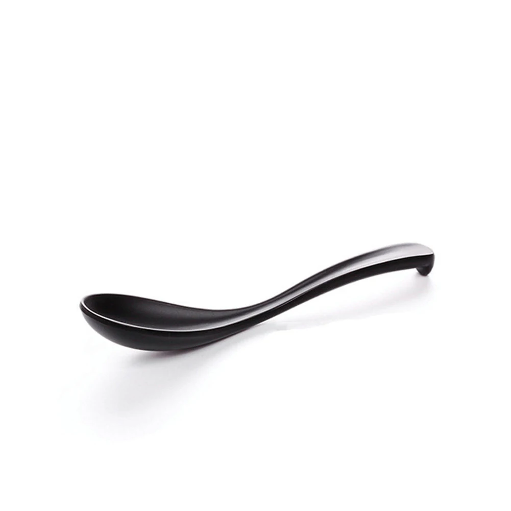 

Spoon Soup Spoon Black Matte Ladle Spoon Spoon Plastic Japanese Style Melamine Tableware Anti-Fall Tortoise Shell Shaped Spoon