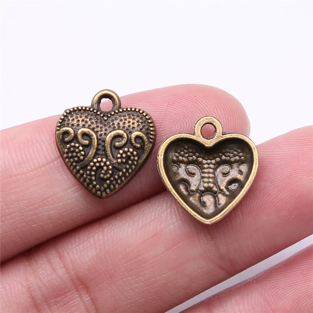 

Подвески в форме сердца из античной бронзы для изготовления ювелирных изделий A13283, 20 шт., 17x16 мм