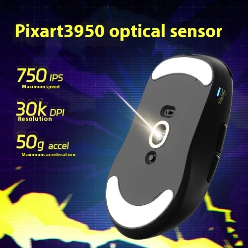 Фото Эргономичная игровая мышь Scyrox V8 для FPS-игр, 36 г, легкая, беспроводная, с датчиком PAW3950, частота опроса 8K, для киберспорта №3