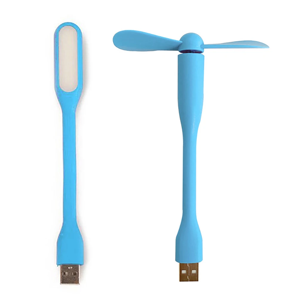 

Cute USB Mini Fan &USB LED Night Light Car Interior Night Light Summer Portable Fan Combo for Universal Power Bank Auto Notebook