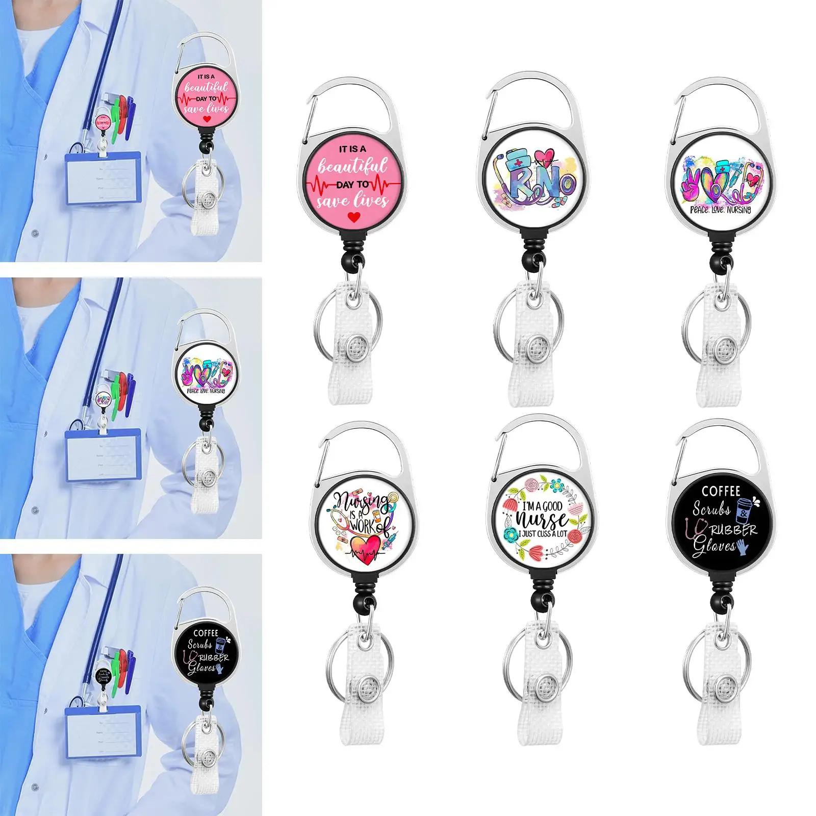 Выдвижной брелок с металлическим карабином держатель для ремня офиса учителей и