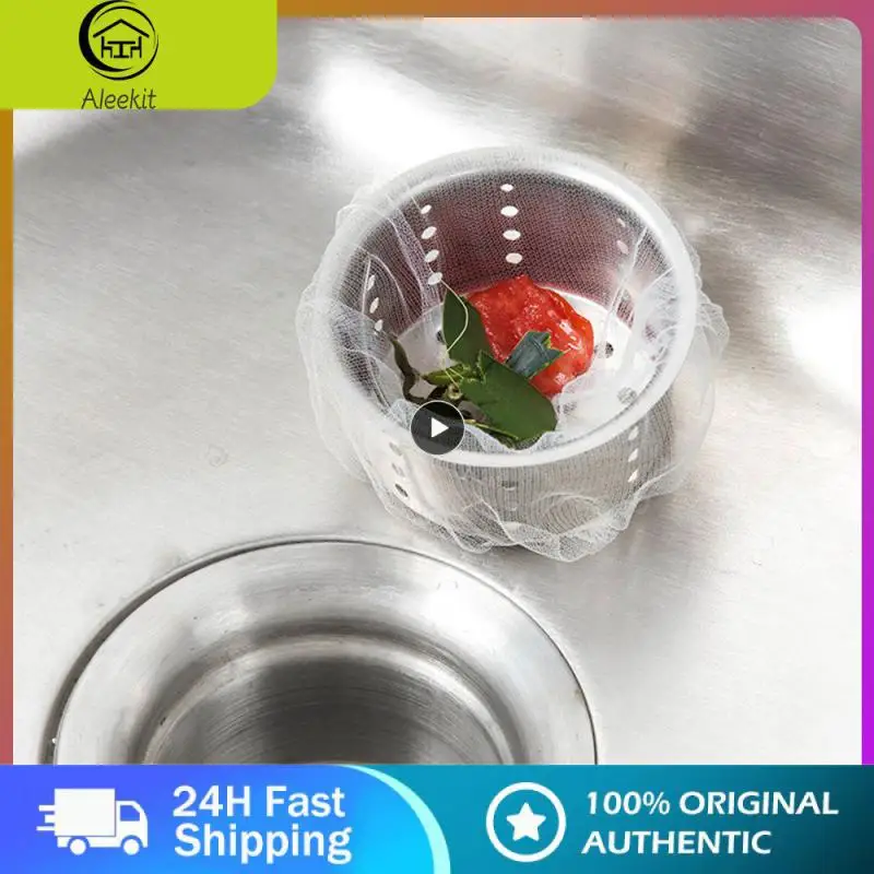 

About 9*8cm Prevent Blockage Kitchen Sink Strainer Garbage Separation Floor Drain Mesh Bag Disposable Polyester Wash Vegetables