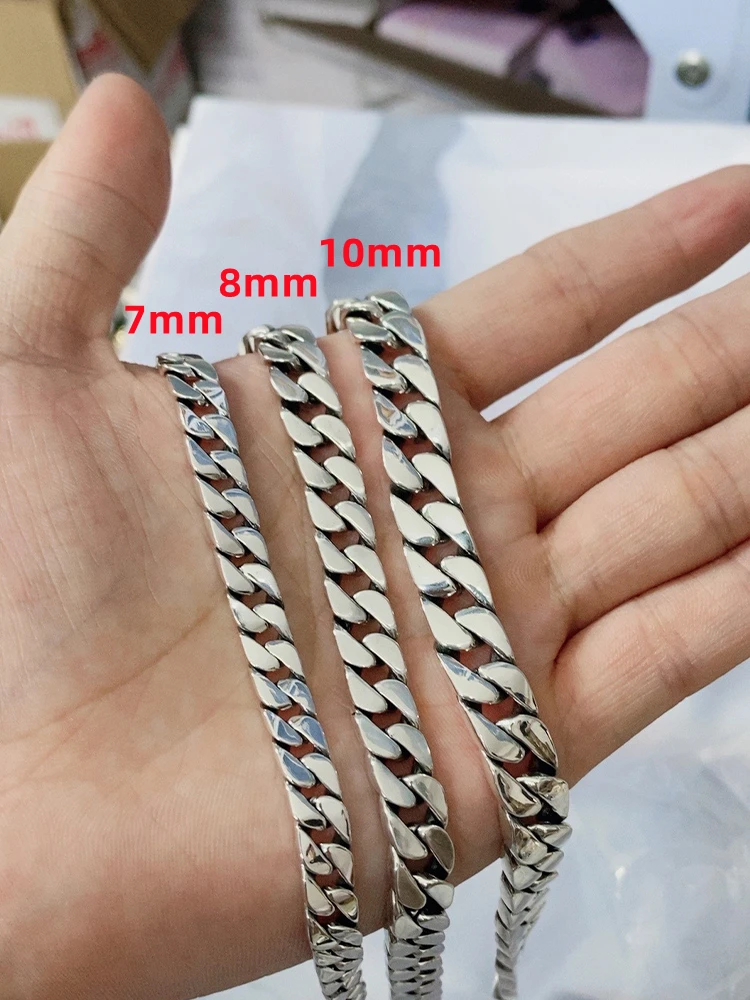 Мужское ожерелье из серебра 100% пробы 7/810 мм