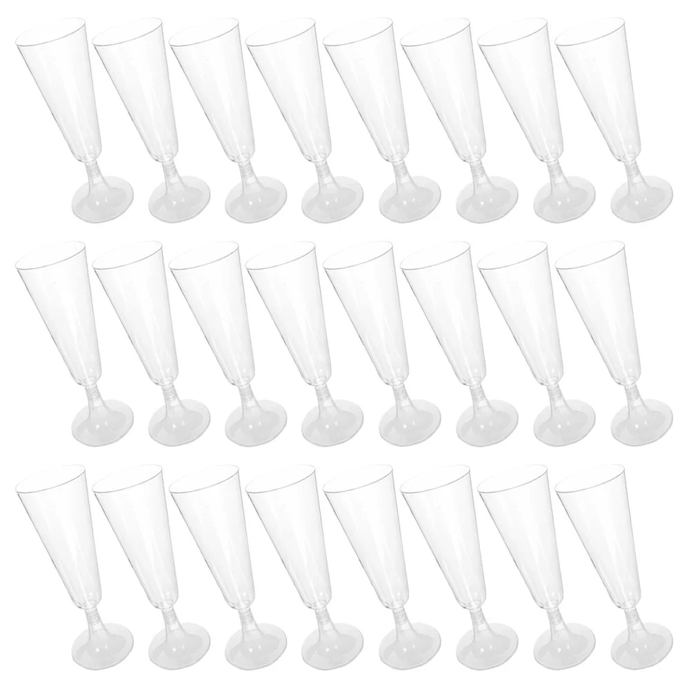

40 Pcs Plastic Glasses Disposable Goblet Goblets Clear Champagne 16X6CM Red Cocktail Party Transparent