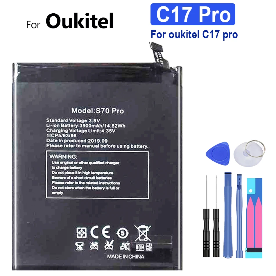 

3900mAh Battery For Oukitel C17 Pro C17Pro High Quality Battery + Track NO