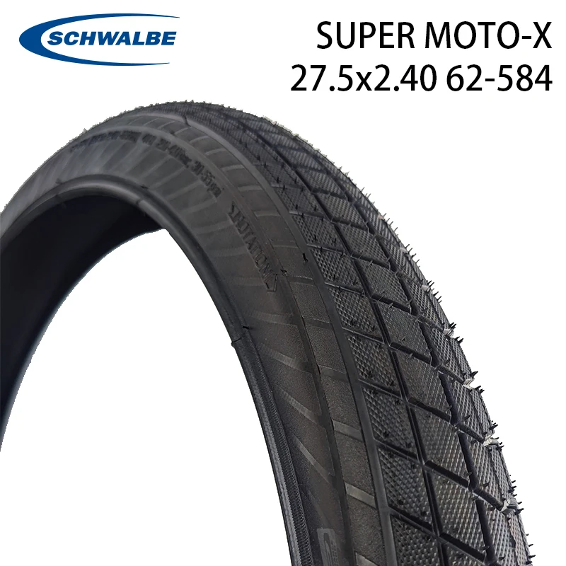 

SCHWALBE SUPER MOTO-X 27.5x2.4 MTB E-bikes Tire E-50 62-584 650B Wide 30-55 PSI Electric Bike Parts