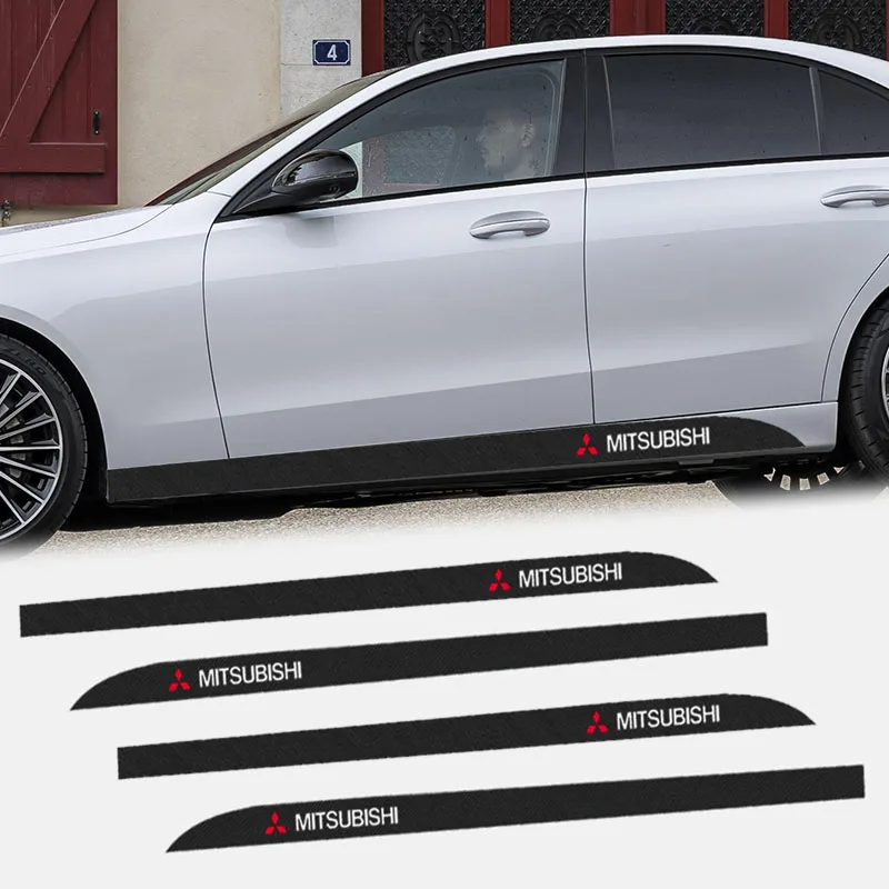 

2pcs Car Side Stickers Side Skirt Car Decals For Mitsubishi Lancer 7 8 I200 Pajero Montero Sport Outlander ASX Mirage Eclipse