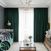 xtmyi blackout curtains for the living room luxury green velvet curtains for bedroom window treatment drapery finished curtains