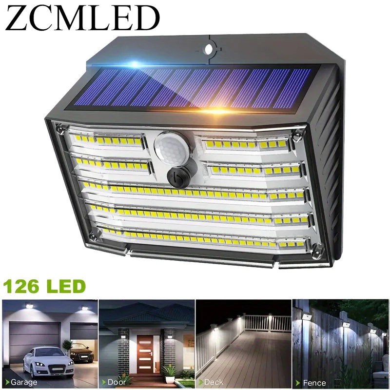 

Солнечные светильники ZCMLED 126 шт. IP65 3 режима