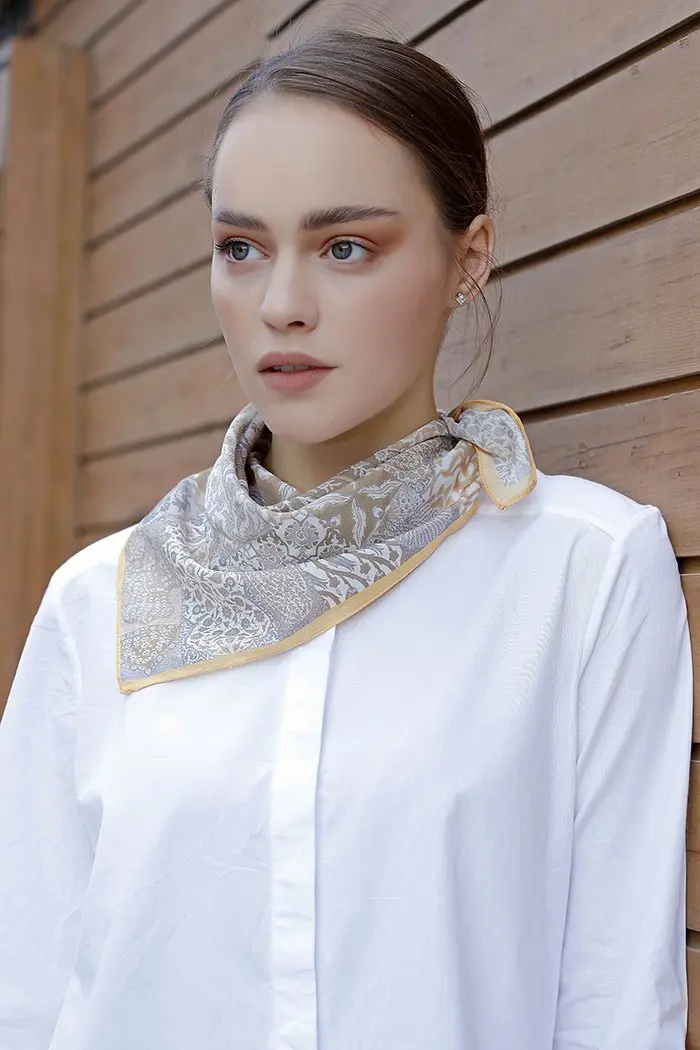 

WOMEN SCARF BANDANA ACCESSORIES GIFT COLORFUL TWİLL SCARF SHAWL