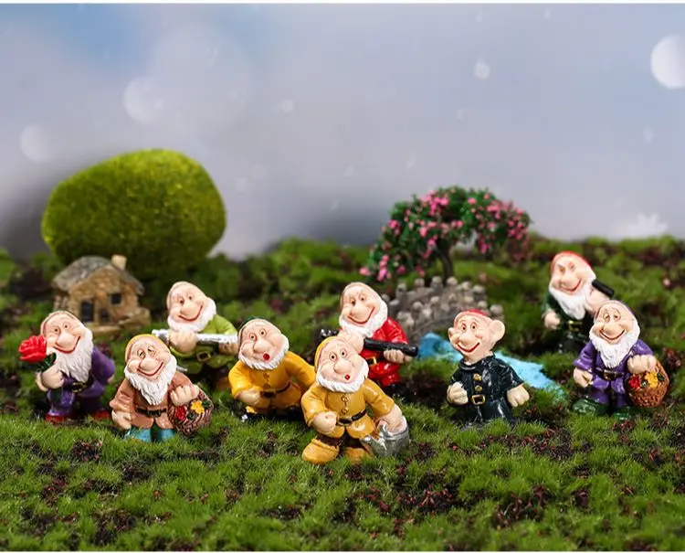 

Mini Resin Moss Micro Landscape Decoration Outdoor Fairy Elf Miniature Garden Dwarf Ornaments Handicraft Flower Pot Accessories
