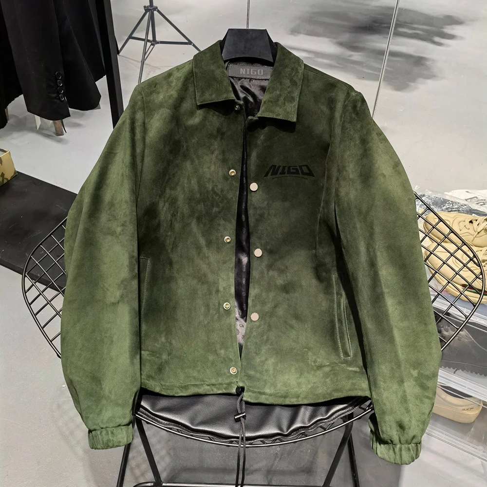 

EDGO Cowhide Nubuck Leather Jacket Coat #edgo67896