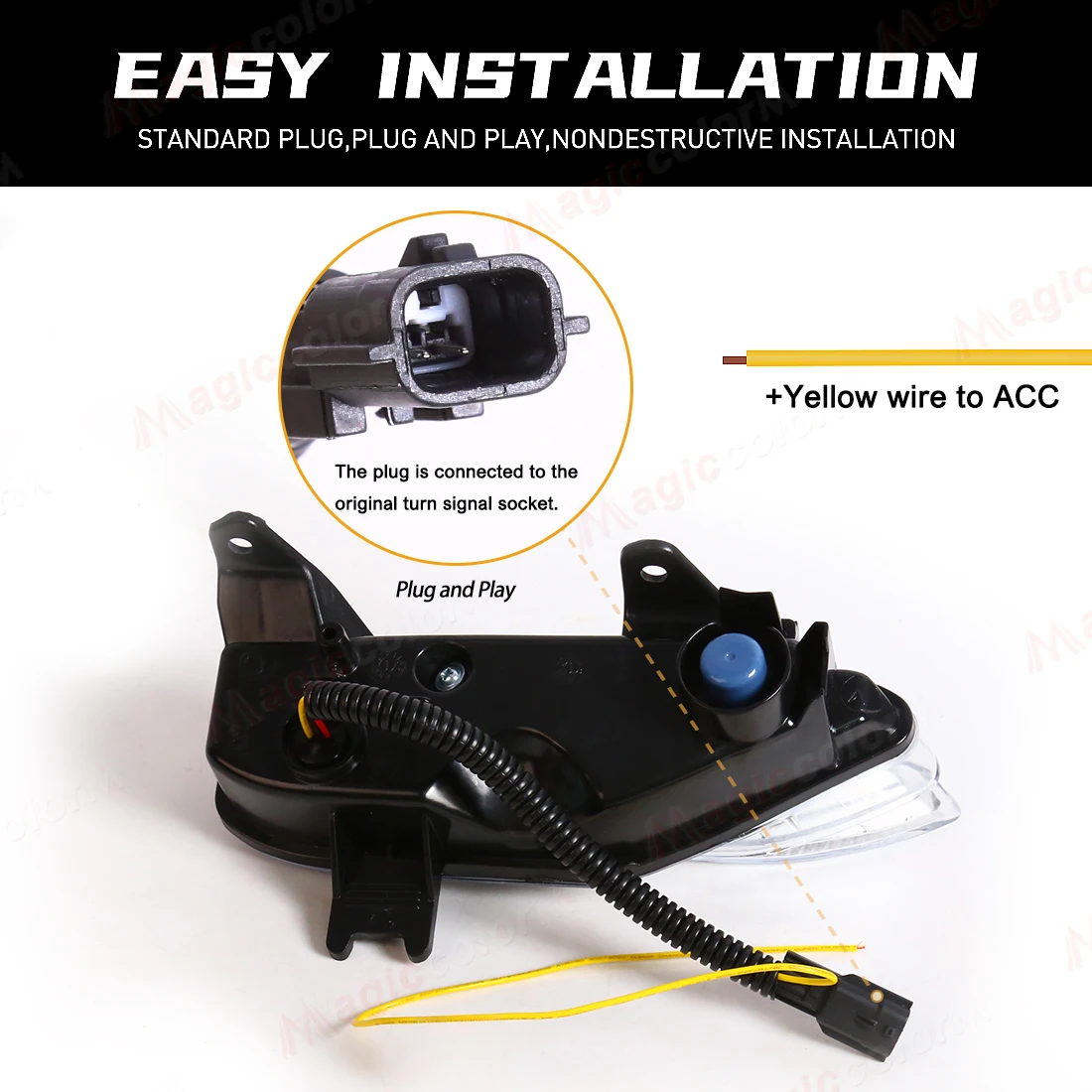 Светодиодные указатели поворота для Infiniti Q50 Q50S Sport Model 2014 2015 2016 2017 2018 2019 2020 DRL