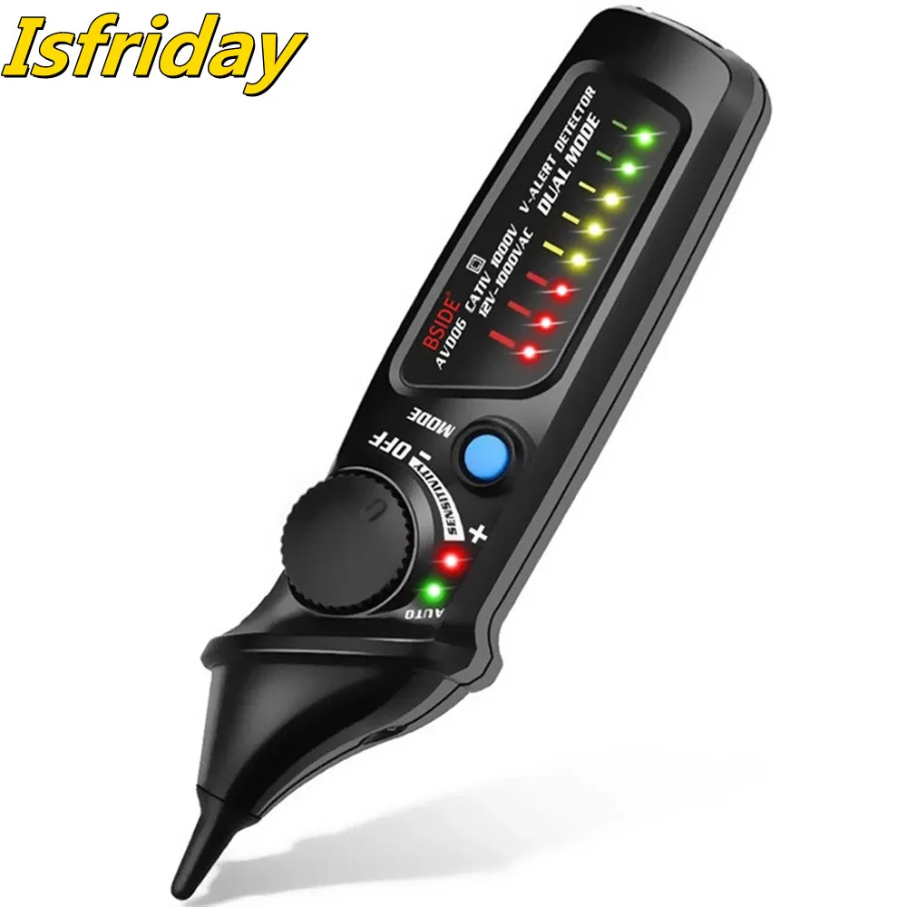 

Бесконтактный индикатор напряжения BSIDE AVD06, профессиональный умный тестовый карандаш для проверки непрерывности сгорания, проверка целост...