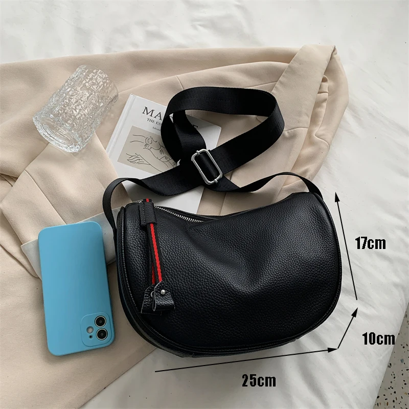 2023 Handbags Women Bags Designer Messenger Bags Genuine Leather Female Shoulder Bags Saddle Bag  Ladies Luxury Handbag Black