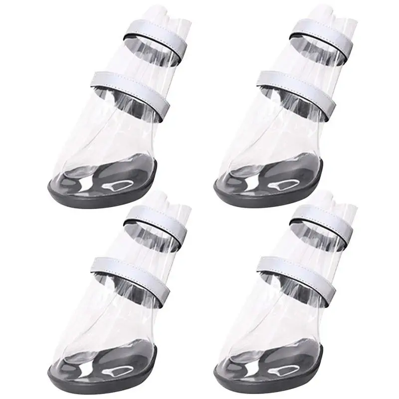 

Reflective Dog Boots Waterproof Reflective Paw Protector Shoes Outdoor Pet Shoes With Reflective Strips For Small Medium And
