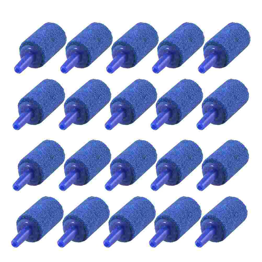 

20 pcs Air Stone Mineral Bubble Diffuser Airstones Diffuser for Aquarium Fish Tank Pump Hydroponics (Blue)