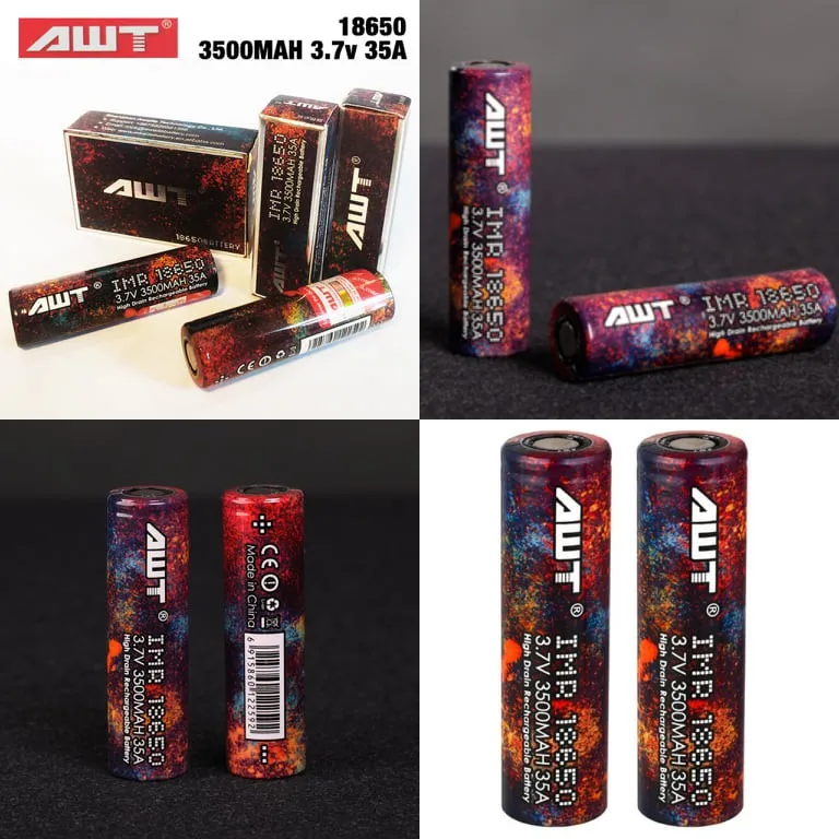 

AWT (RAINBOW) IMR 18650 3.7V 3500mah 35A High Drain Rechargeable Battery
