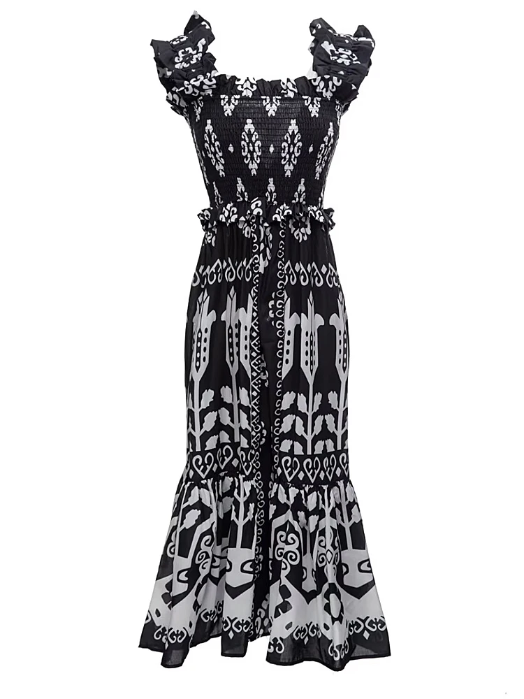 

Dresses Women'S High Qualit New Summer Fashion Party Black Print Sexy Elasticity Elegant Casual Girls Celebrity Tank Midi Dress