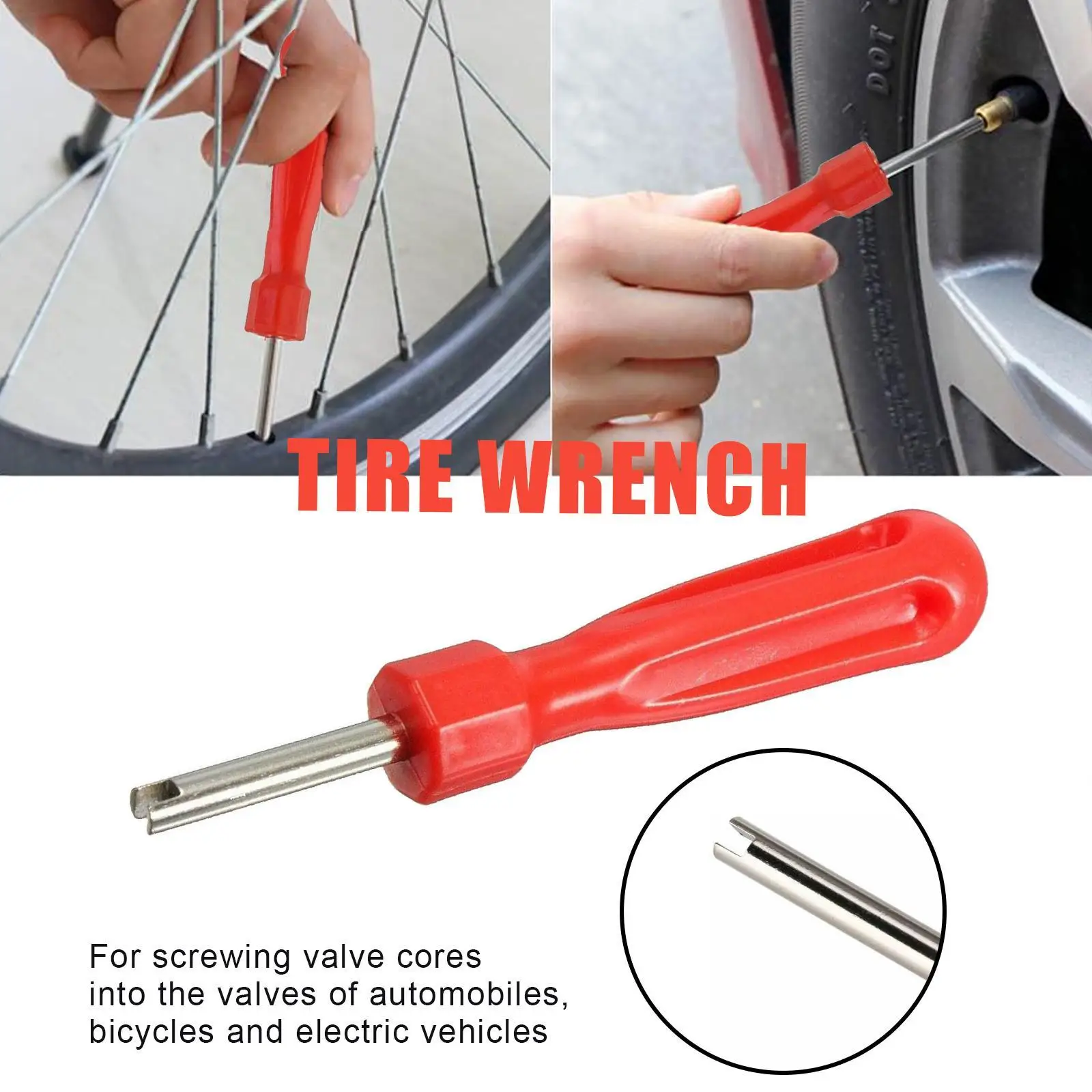 

Universal Tire Valve Core Removal Tools Tire Valve Core Wrench Spanner Tire Repair Tools Valve Core Screwdriver For Car Bicycle