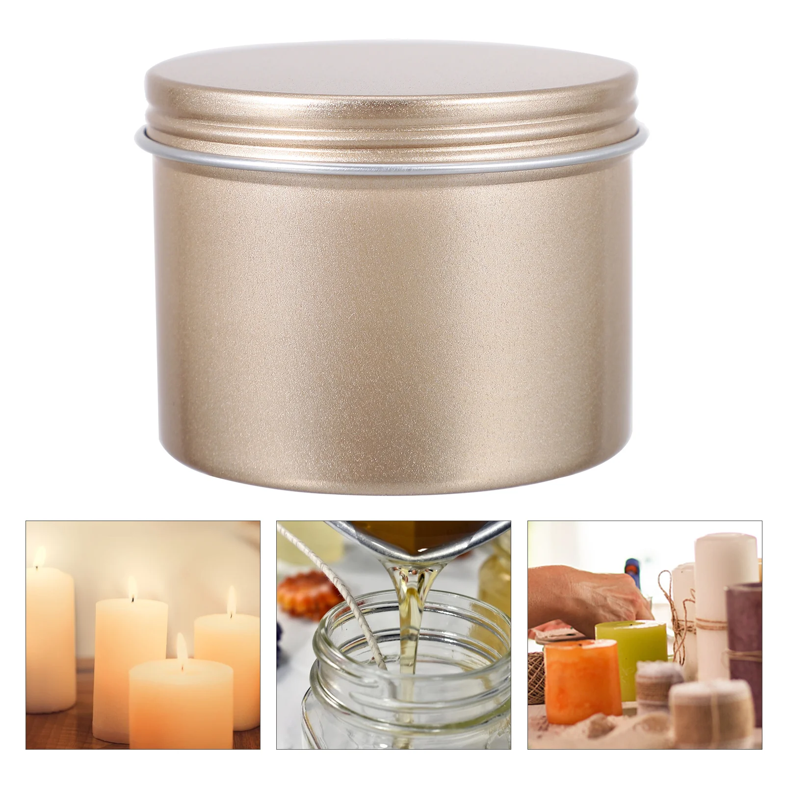 

5pcs 100ml Christmas Metal Empty Tins Jar Candy Tea Candle Box Party Treats Tins