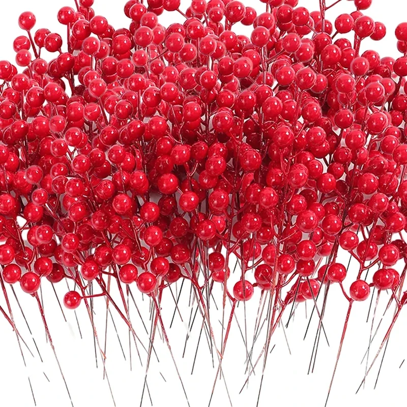 

Искусственные красные ягоды для венка Рождество