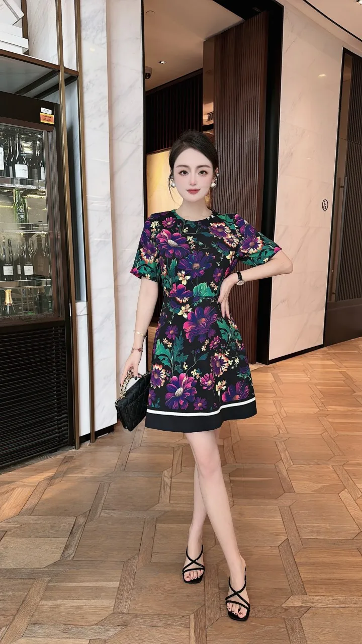 

2023 Spring/Summer Fashion New Women's Clothing Printed Dress 0704