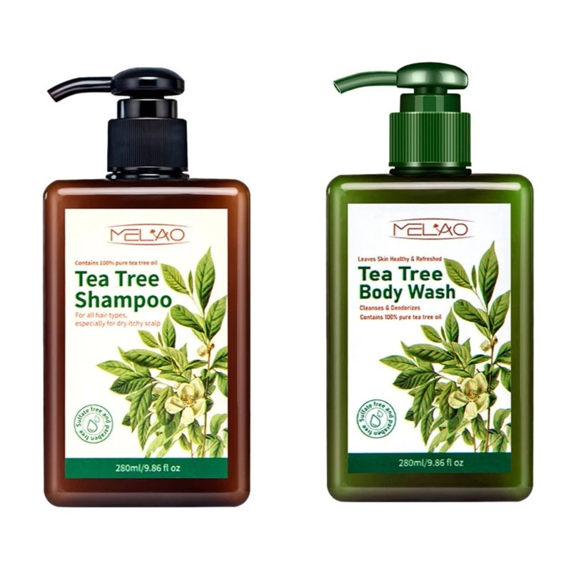 

Tea Tree Body Shower Gel/Shampoo Deep Cleanser Relief for Dandruff Itchy Scalp Drop Shipping