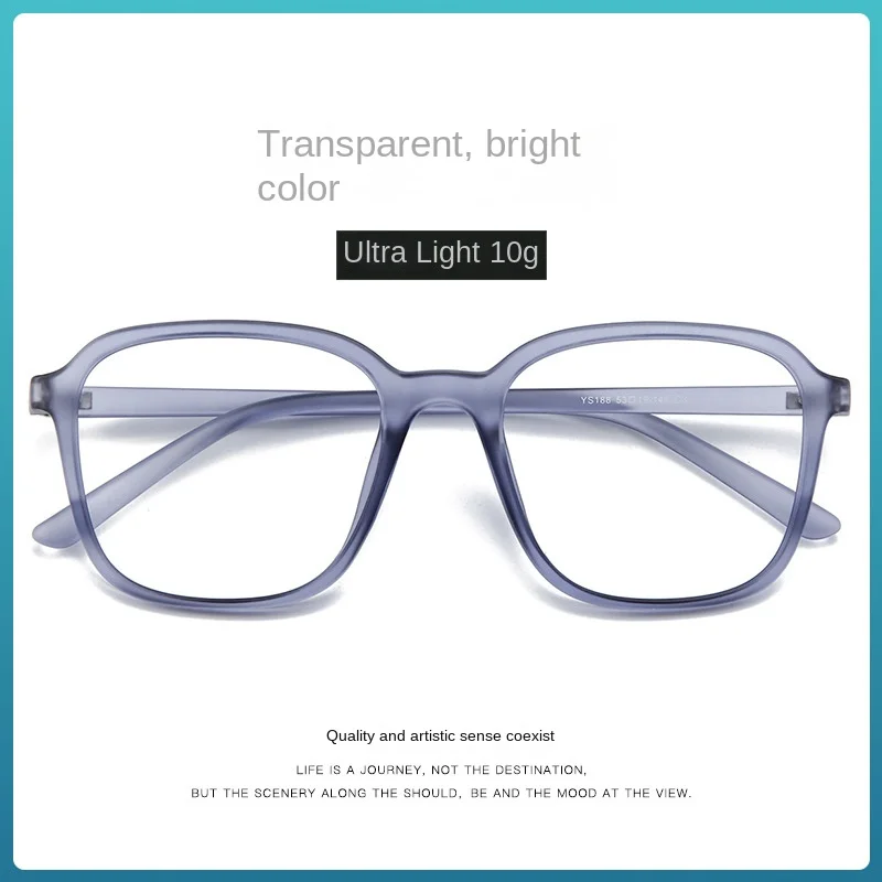 Оправа для очков TR90 женская синяя прозрачная плоская оправа с синим смогом