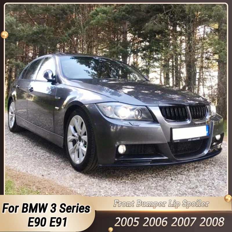 

M-Tech Style Car Front Bumper Spoiler Lip Splitter Body Kit Bumper Lip Chin Diffuser Guard For BMW 3 Series E90 E91 2005-2008