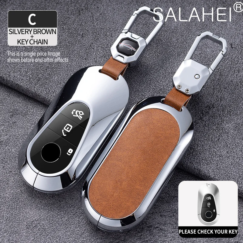 

For Mercedes Benz 2022 E C M R S Class W204 W206 W223 W212 W176 S350 C260 C300 S400 S450 S500 GLC CLA GLA AMG Car Key Case Cover