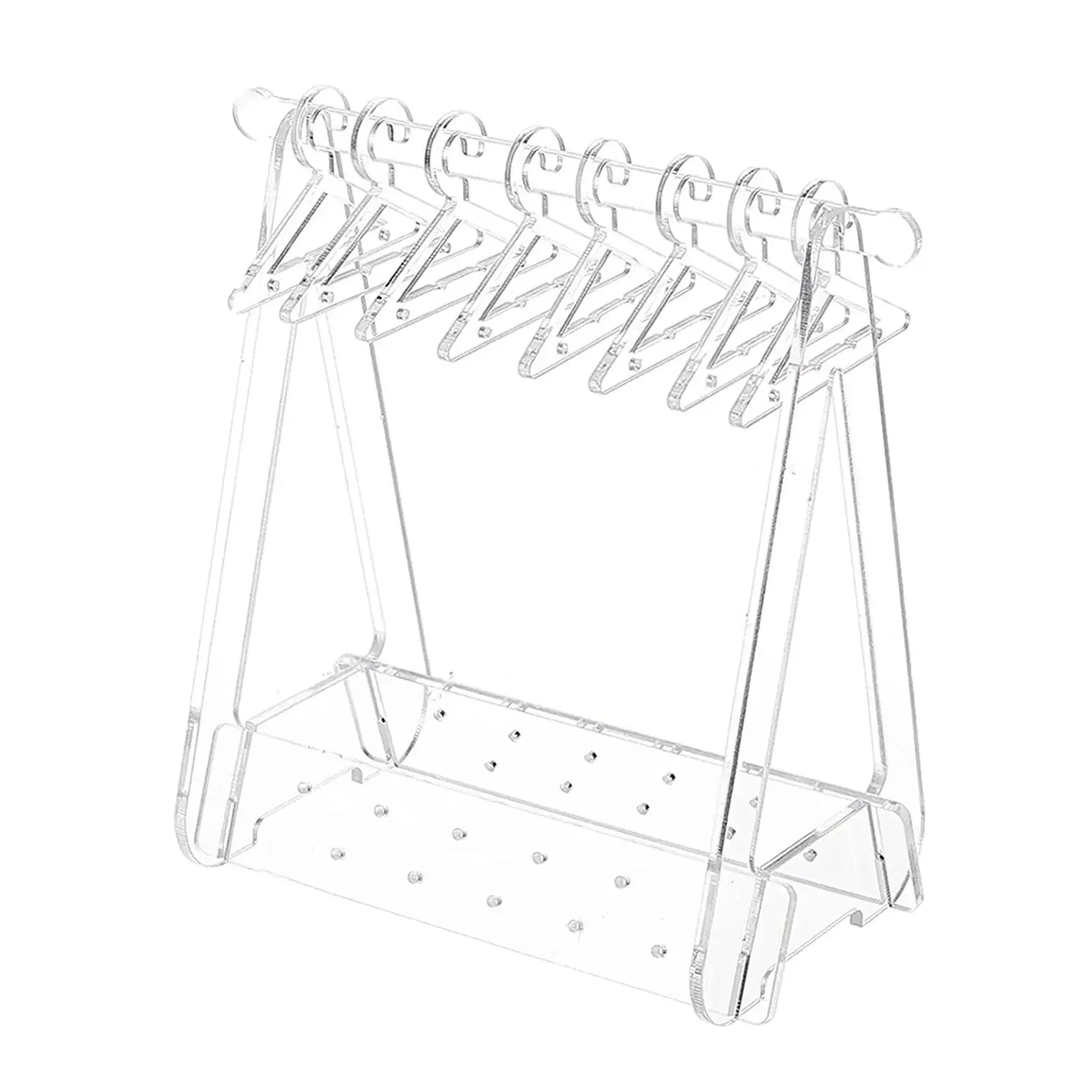 

Acrylic Earring Display Stand for Women Girls 8 Mini Hangers Jewelry Storage Hook