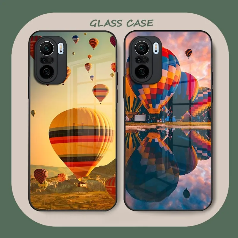 

Cappadocia Turkey Hot Air Balloon Phone Case Glass For Xiaomi 13 12X 11 10 12Pro Lite PocoF3 Redmi Note 10 9 8 Pro 9T PocoX3Pro
