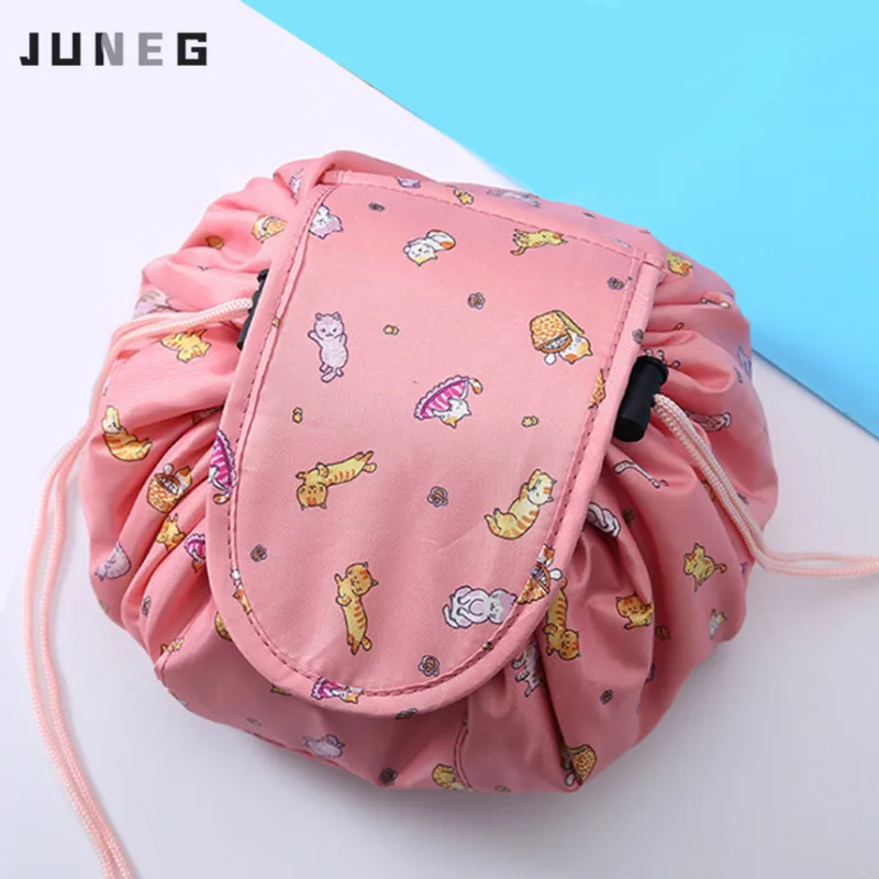 

Portable Waterproof Makeup Bag for Women Travel Artifact Small Fresh Wash and Gargle Storage Bag Slacker Drawstring Cosmetic Bag