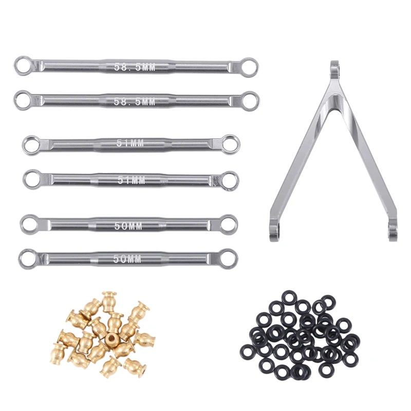 

Metal Link Linkage Pull Rod Tie Rod Set for Axial SCX24 C10 AXI00001 AXI00002 1/24 RC Crawler Car Upgrade Parts