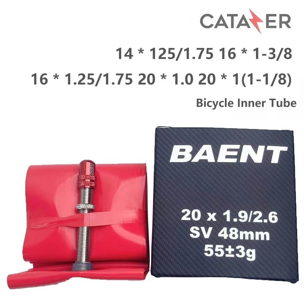 Сверхлегкие резиновые велосипедные камеры CATAZER 14x125/1 75 16*1-3/8 16x1 25/1 20*1 0 20x1(1-1/8) для