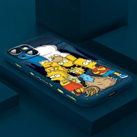 the simpsons family funny for apple iphone 13 12 mini 11 pro xs max xr x 8 7 6s se plus left liquid silicone gel phone case