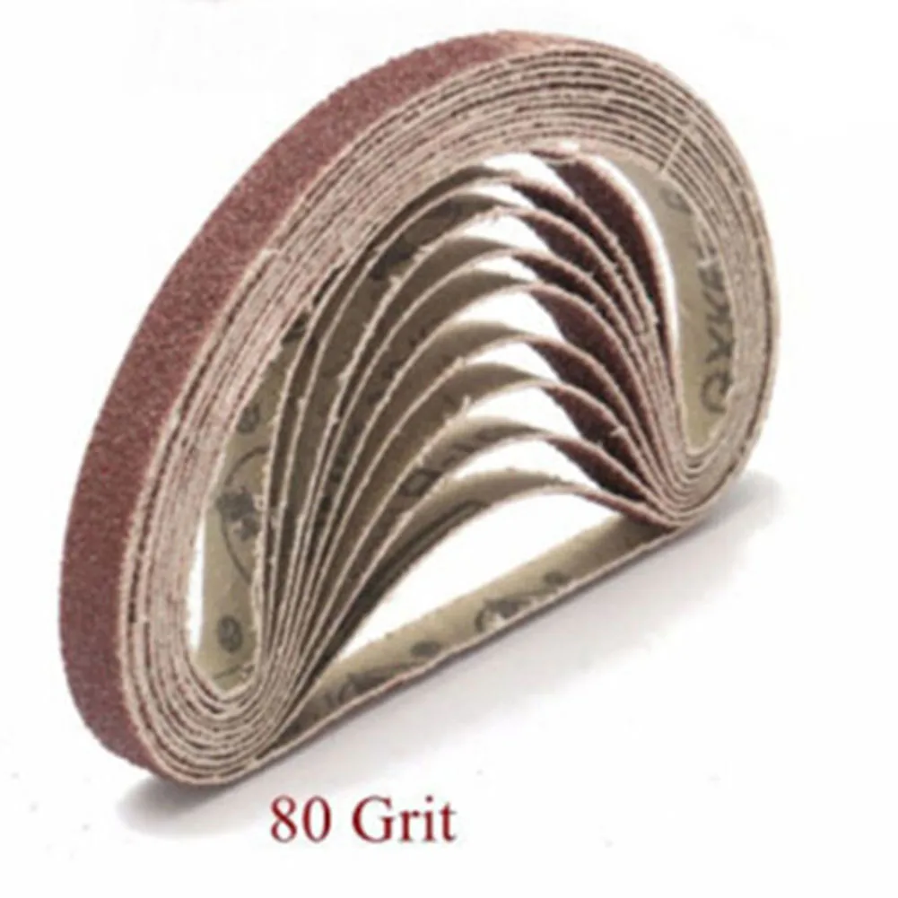 

50pcs Sanding Belts 40/60/80/120grit 0.39 X 13 Inch Power Finger File Sander Abrasive Accessories Grinding Polishing Wood Metal