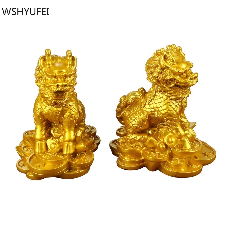 Украшение Kirin из смолы в китайском стиле для дома рабочего стола офиса винного