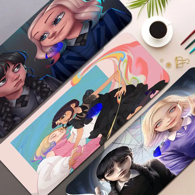 

Wednesday Addams Family Wednesday and Enid PC Gaming Mouse Pad Gamer Desk Mats Keyboard Pad Mause Pad Muismat PC Gamer Mousemat