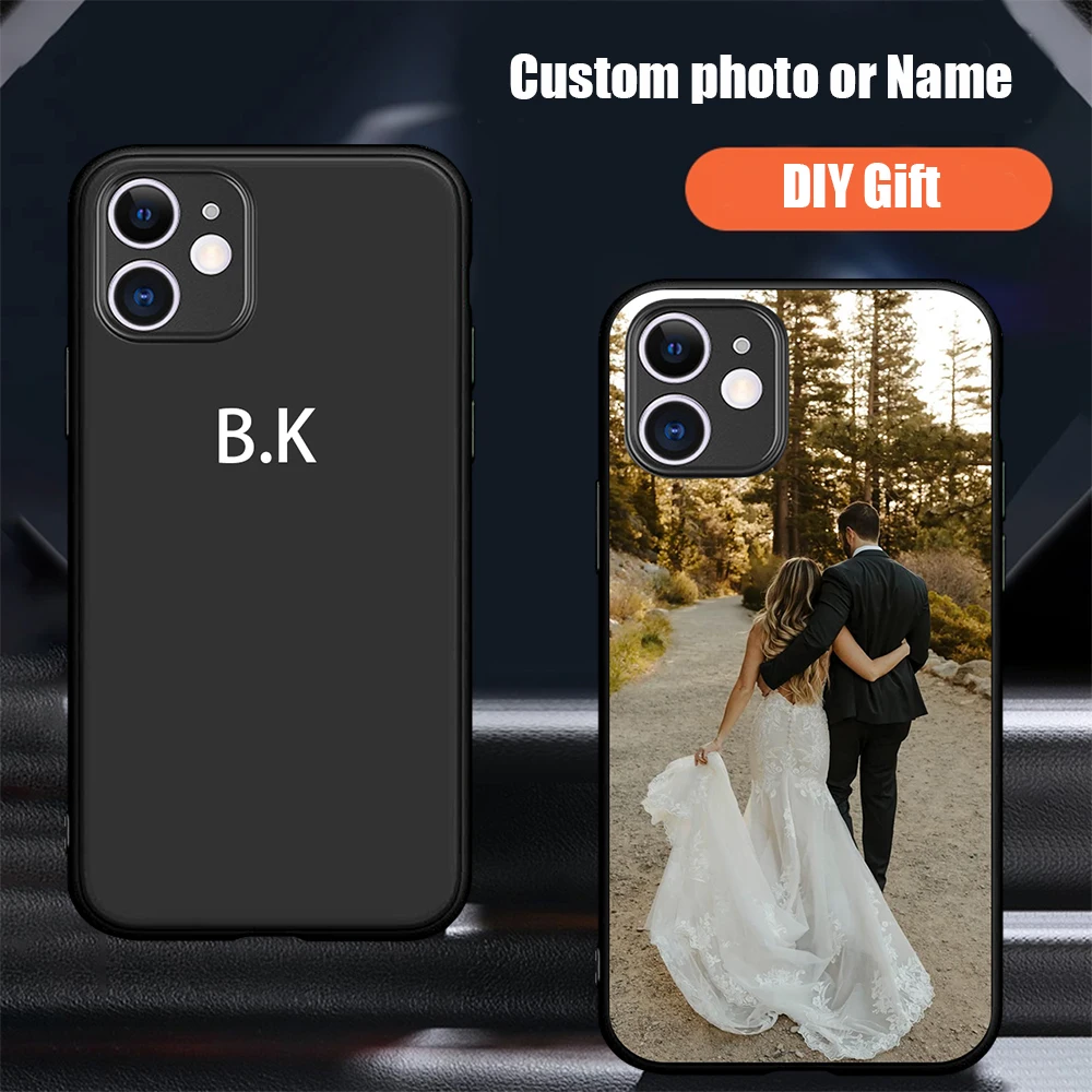 Корейский мягкий чехол с именем и надписью на заказ для iphone 13 Pro Max 12 11 X XS XR 7 8 Plus SE