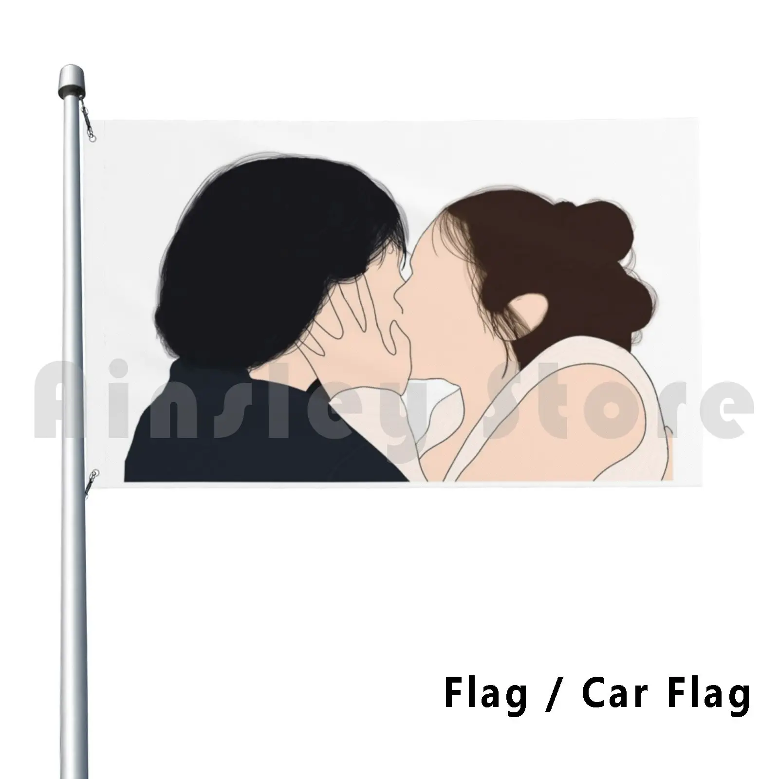Флаг автомобиля Reylo Kiss бен соло Забавный Рей Скайуокер Кайло Рен Пробуждение силы