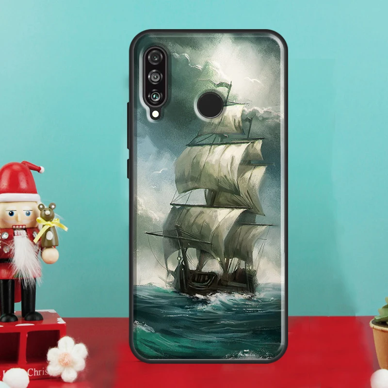 Фото Чехол с пиратским кораблем для Huawei Nova Y70 Y90 Y60 Y72 Y61 Y91 12s 12i 11i 7i 8i 9 10 SE P60 Pro P30 P40 Lite №3