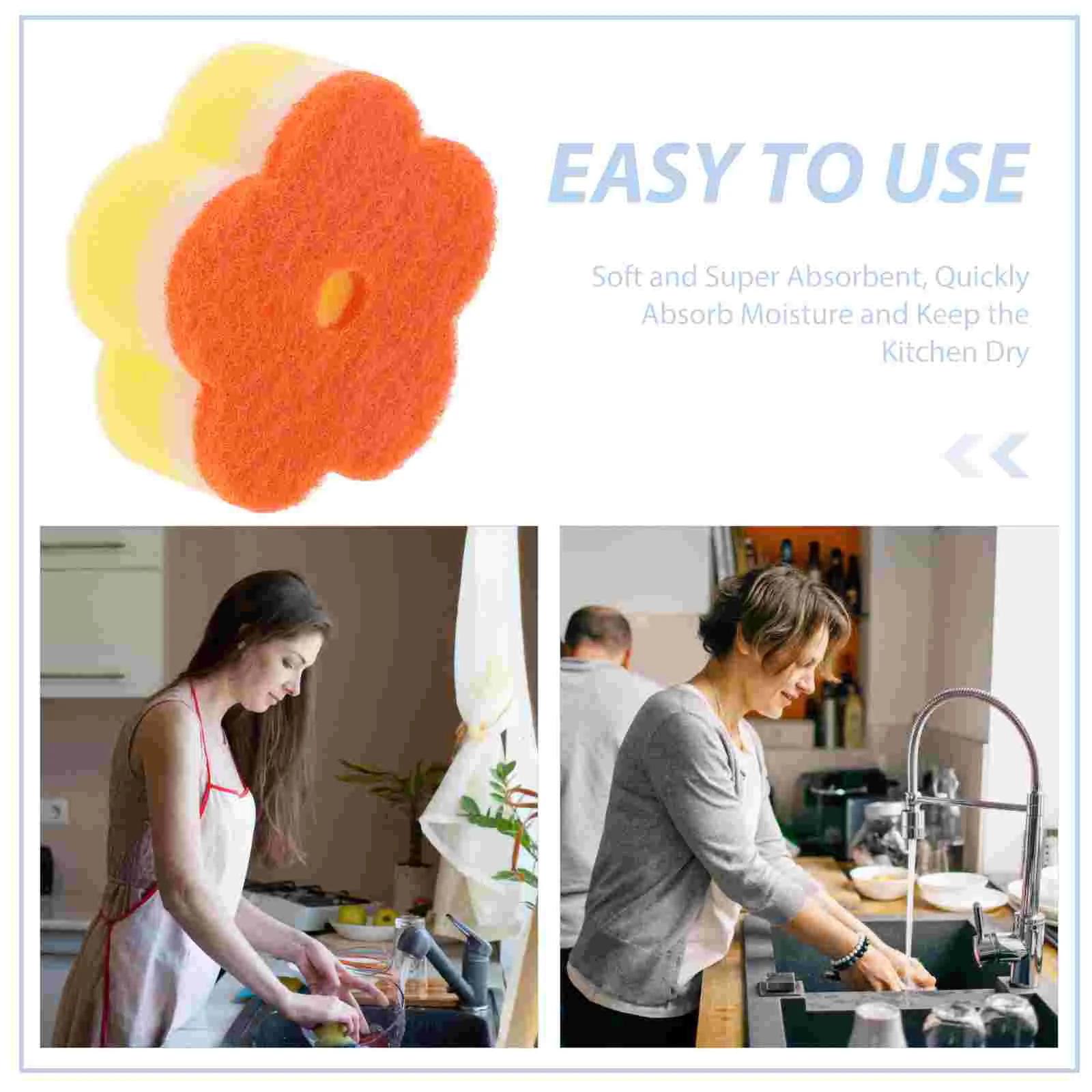 10 шт. губка для мытья посуды чистящие подушечки тряпка чистки скруббер кухонные
