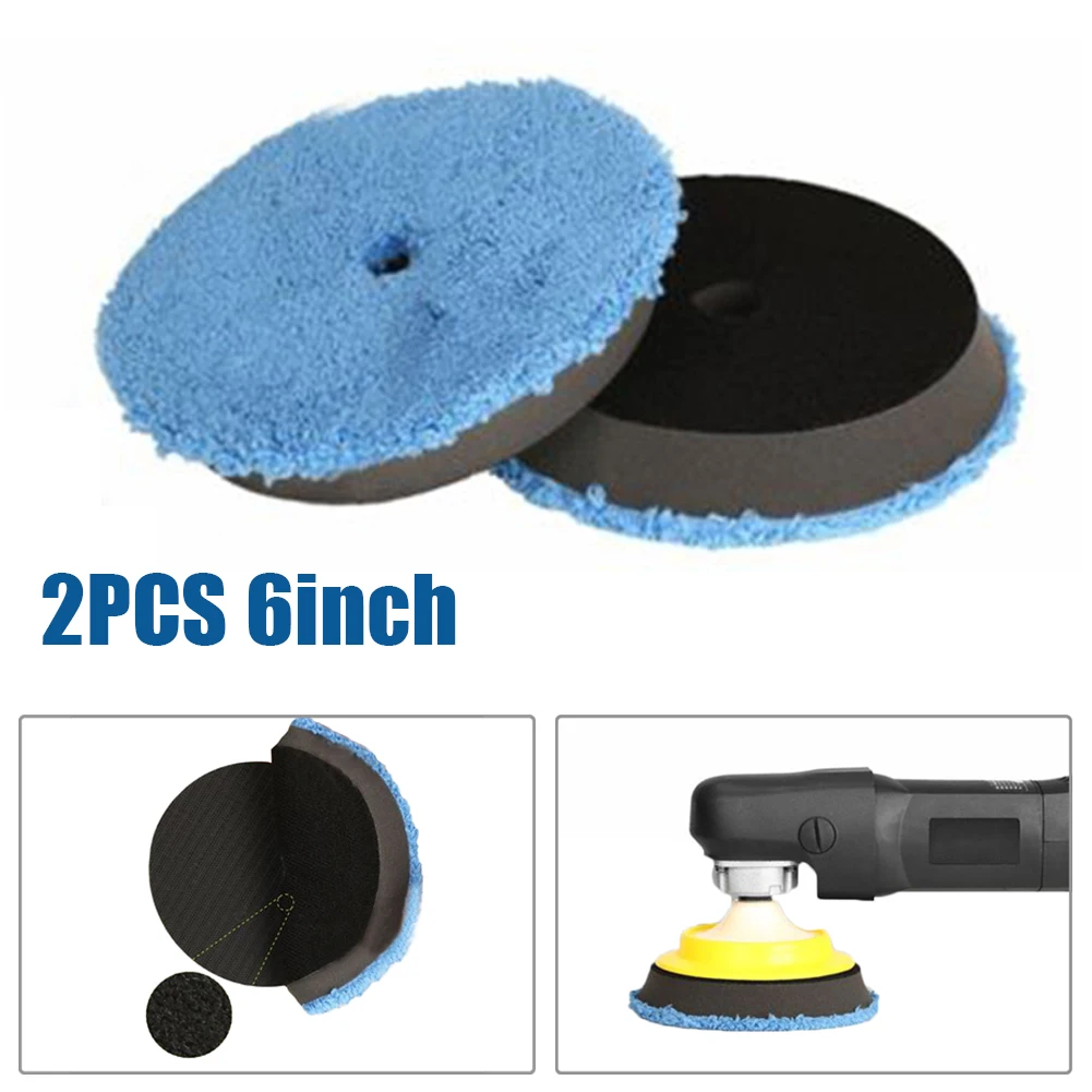 

2PCS Woolen Buffer Super Soft Diameter 150mm/6inch For 6inch Pad For DA Polisher