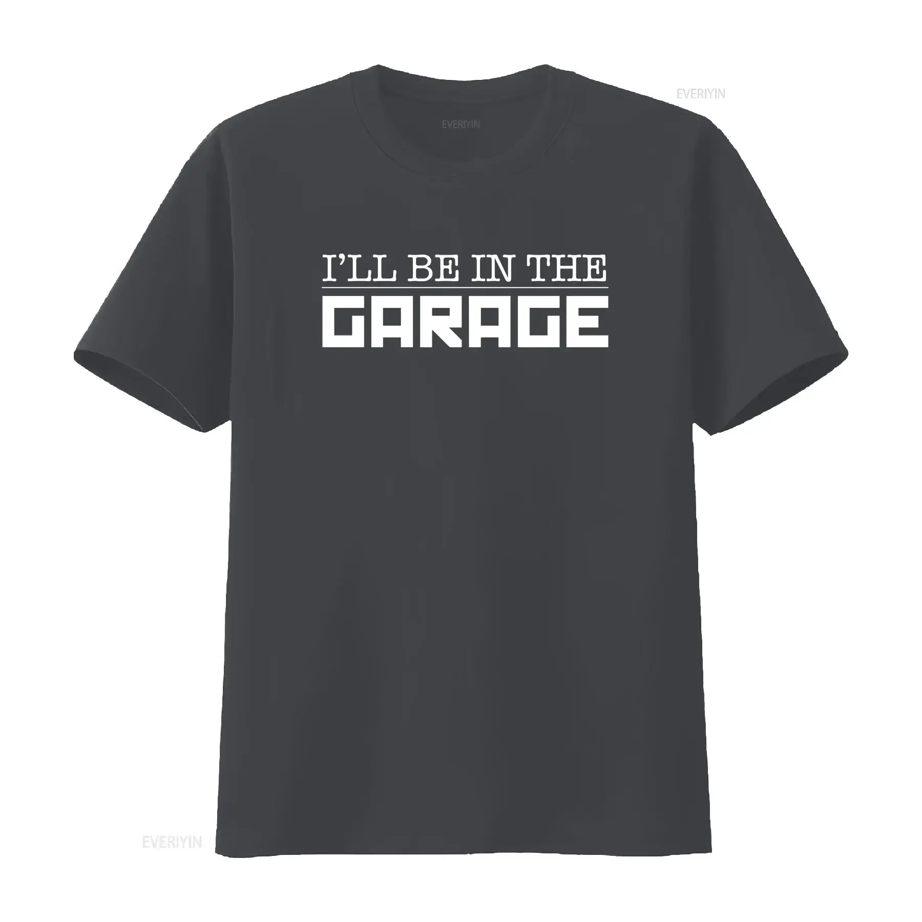 Фото Футболка I'll Be in The Garage, забавная, для него, для любителей мотоциклов, винтажная, с эффектом потертости, для повседневной носки, с графическим принтом, в стиле стритвир №4