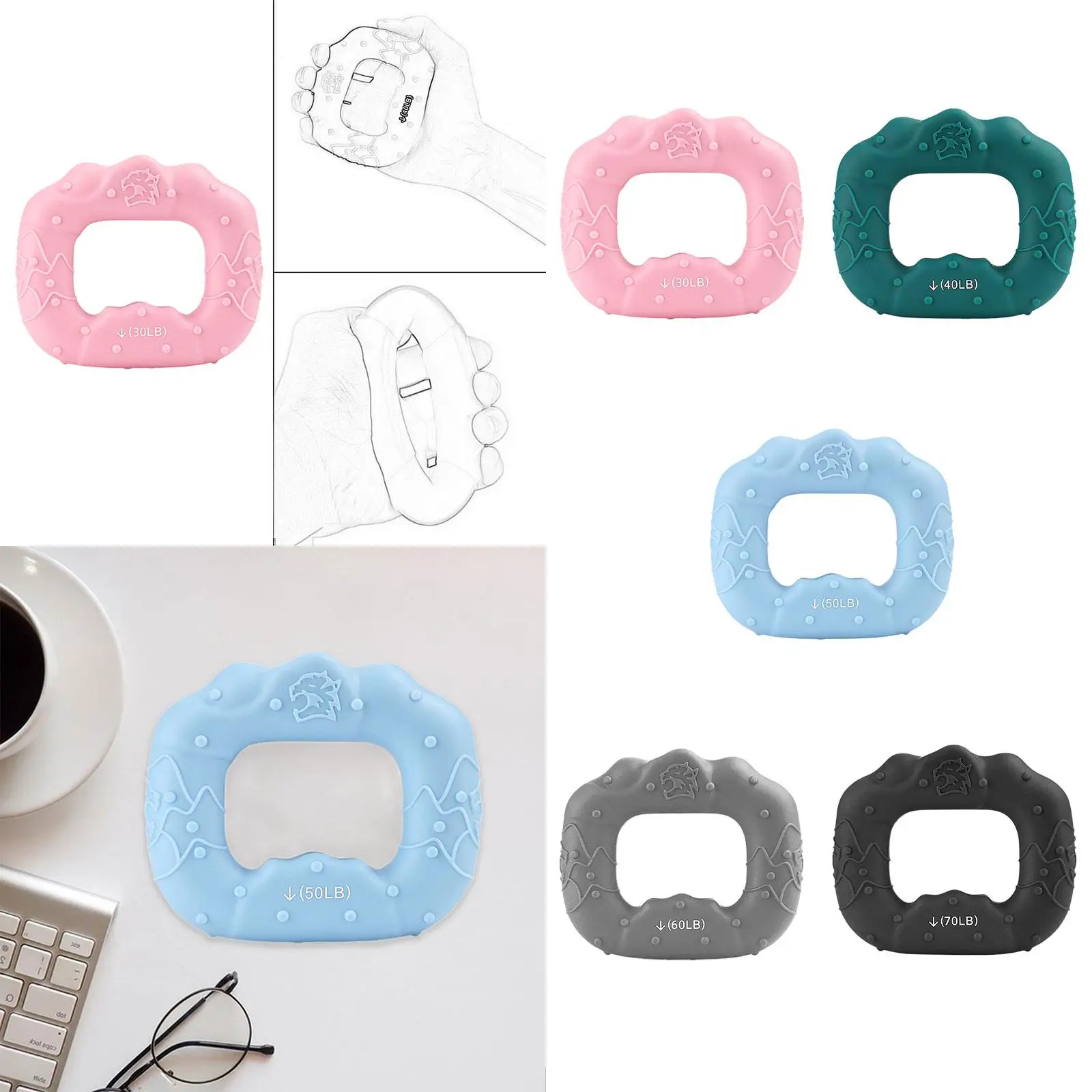 Тренажер для укрепления ручного захвата Силовой тренажер Гибкое устройство